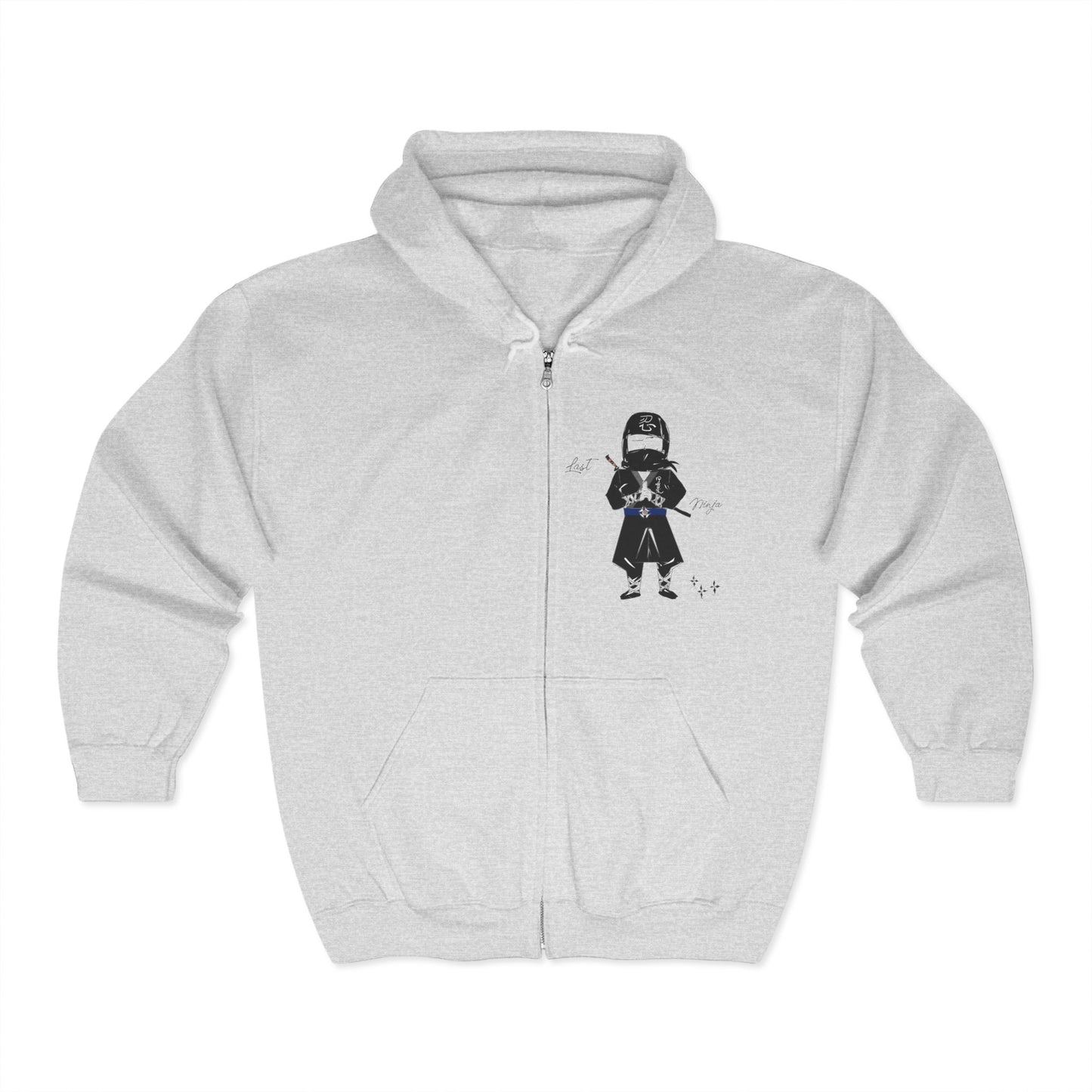 Sudadera ninja con cremallera, divertida y acogedora - Camiseta gráfica clásica de estilo japonés | FunWearCode