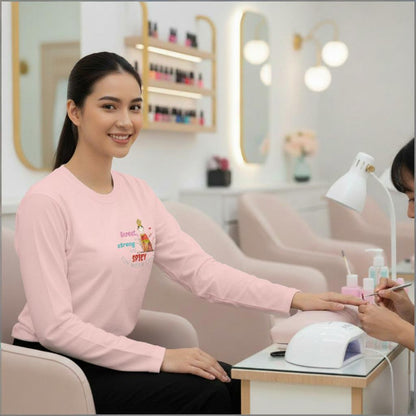 Camiseta premium de manga larga - Camiseta gráfica de mujer tailandesa divertida | FunWearCode