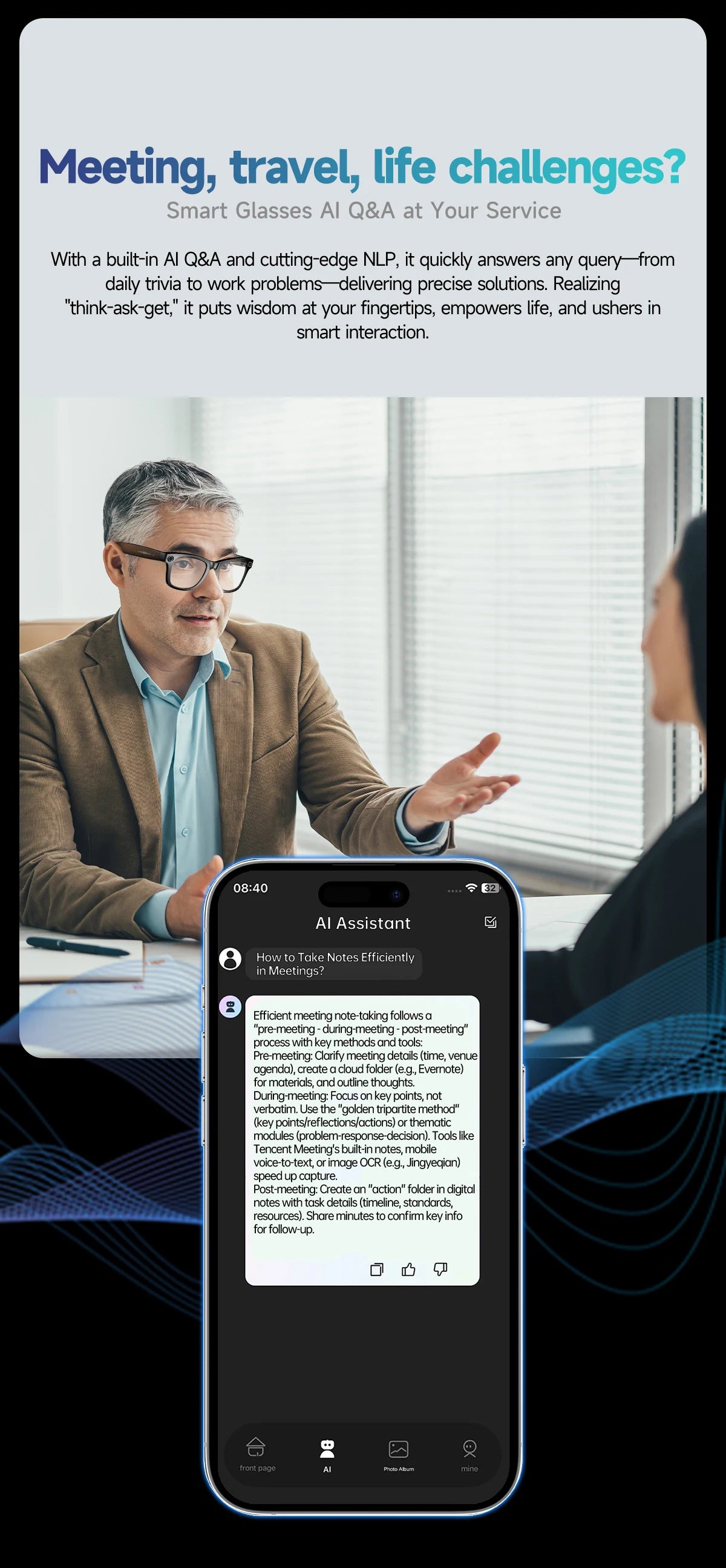 Verbesserte Smart-Sonnenbrille Unisex – Kamera, Video, KI-Interaktion, Übersetzung, Bluetooth-Anrufe | Auswahl von FunWearCode