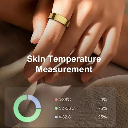 Anillo inteligente unisex resistente al agua: monitoriza la frecuencia cardíaca, la presión arterial, el sueño y la actividad | Selección de FunWearCode