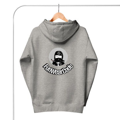 Sudadera con capucha premium: diseño gráfico ninja único y caprichoso | FunWearCode