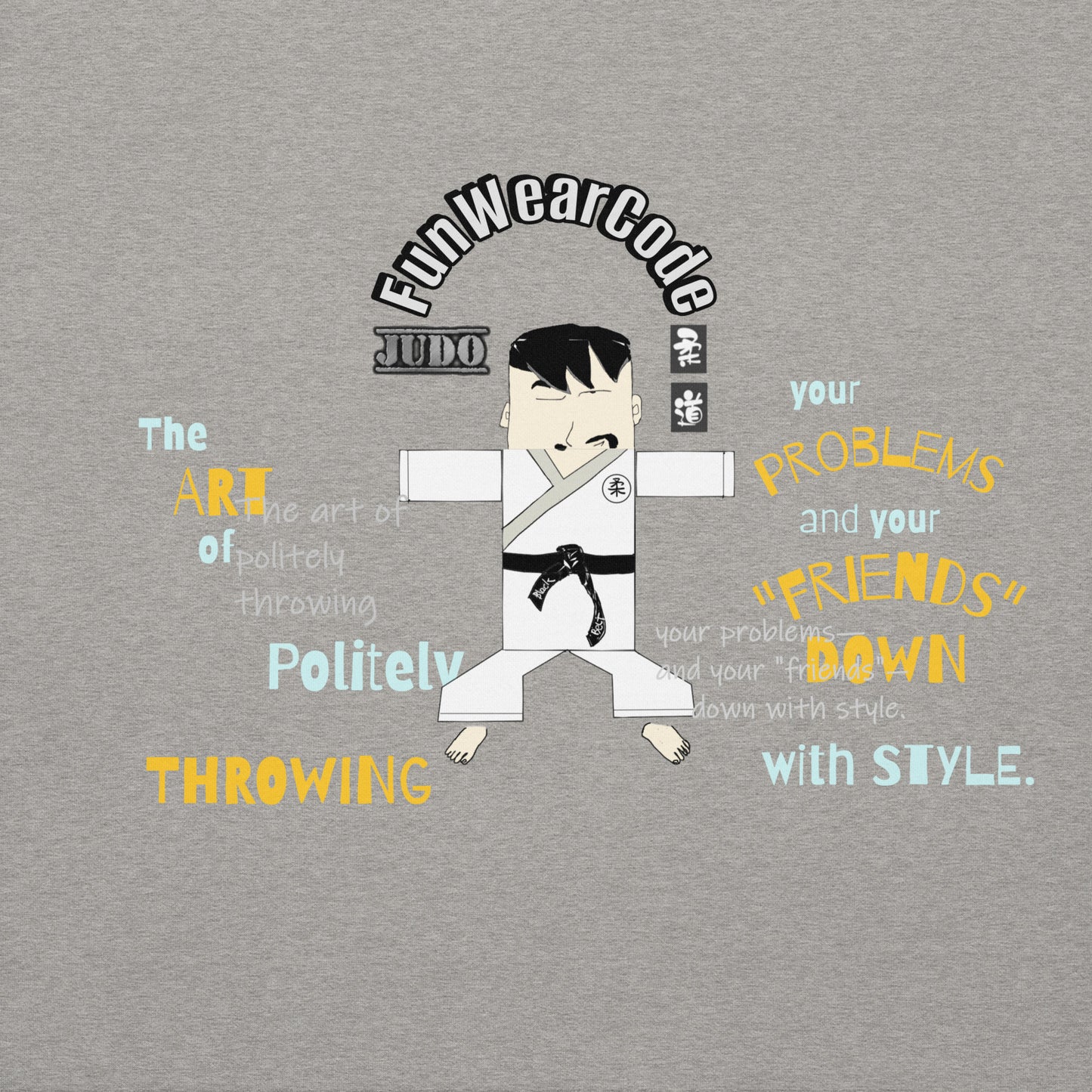 Judo Cartoon Graphic Hoodie – Fun Martial Arts | FunWearCode