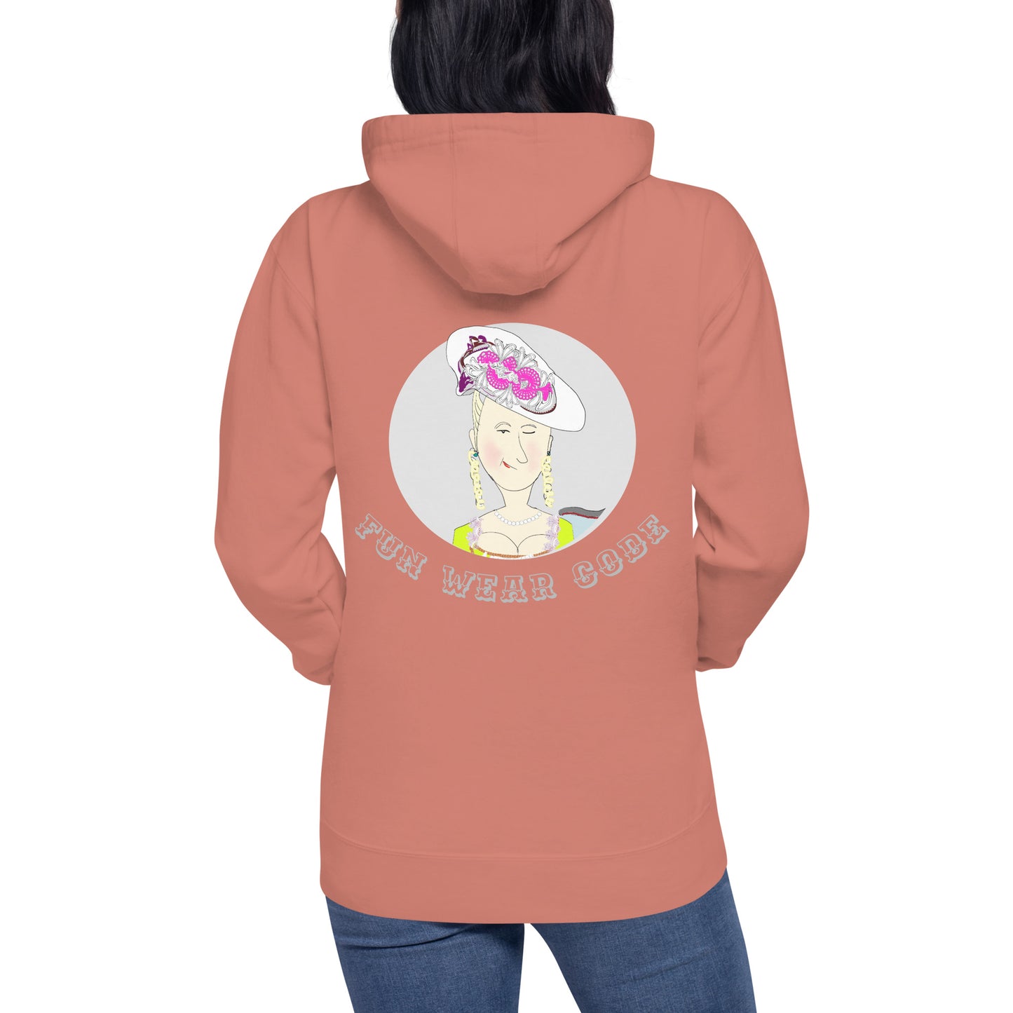 Trendy Vintage English Lady Hoodie – Stylish Retro Streetwear | FunWearCode