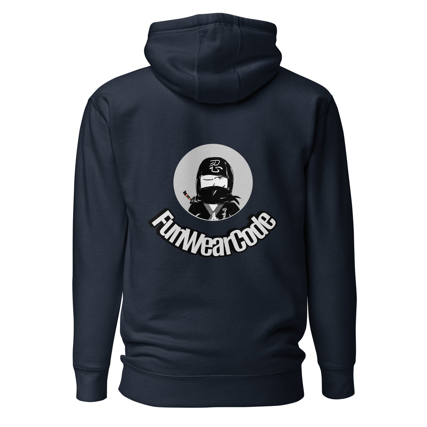 Sudadera con capucha premium: diseño gráfico ninja único y caprichoso | FunWearCode