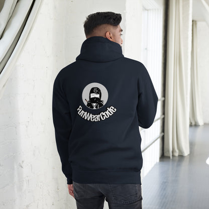 Sudadera con capucha premium: diseño gráfico ninja único y caprichoso | FunWearCode
