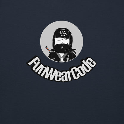 Sudadera con capucha premium: diseño gráfico ninja único y caprichoso | FunWearCode