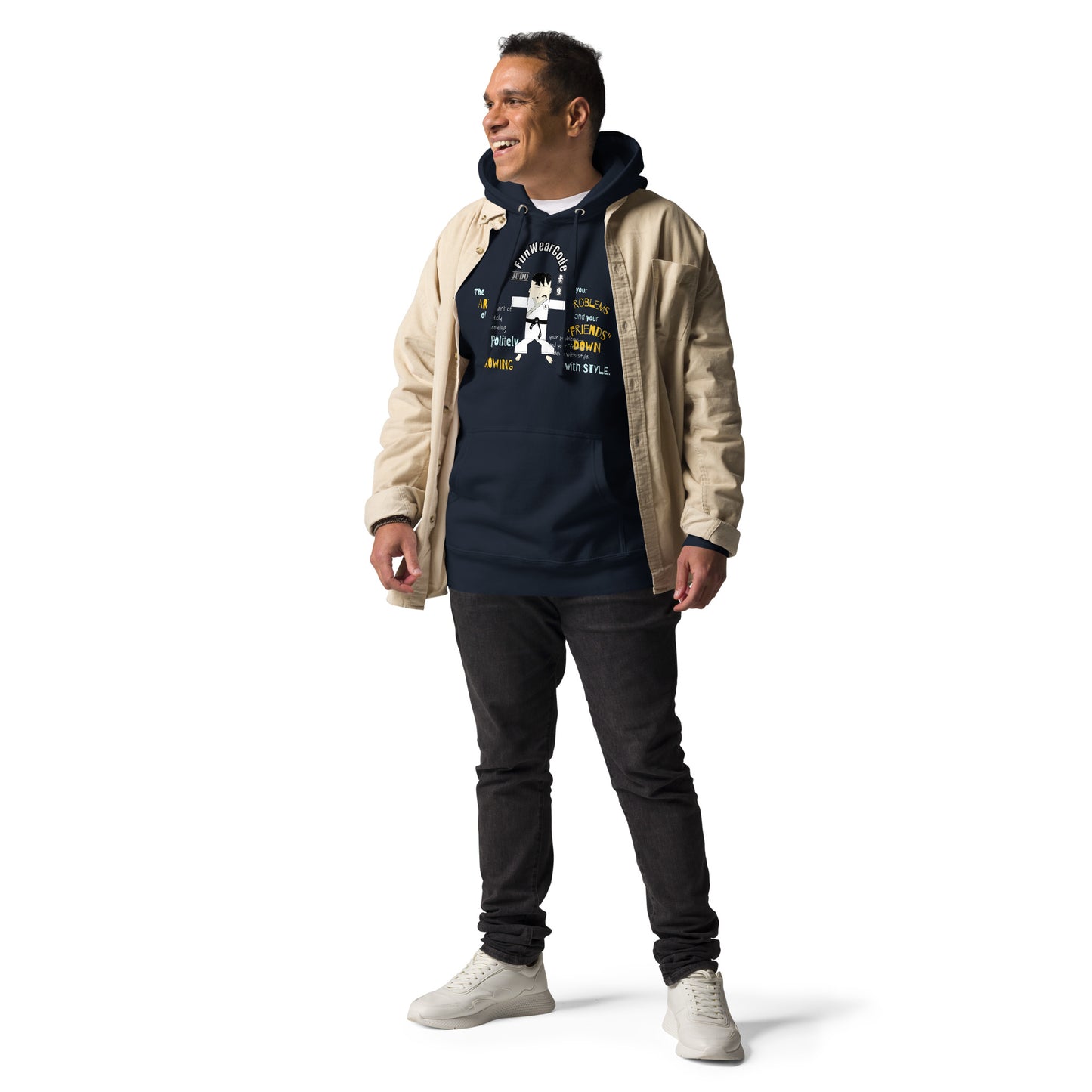 Judo Cartoon Graphic Hoodie – Fun Martial Arts | FunWearCode