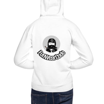 Sudadera con capucha premium: diseño gráfico ninja único y caprichoso | FunWearCode