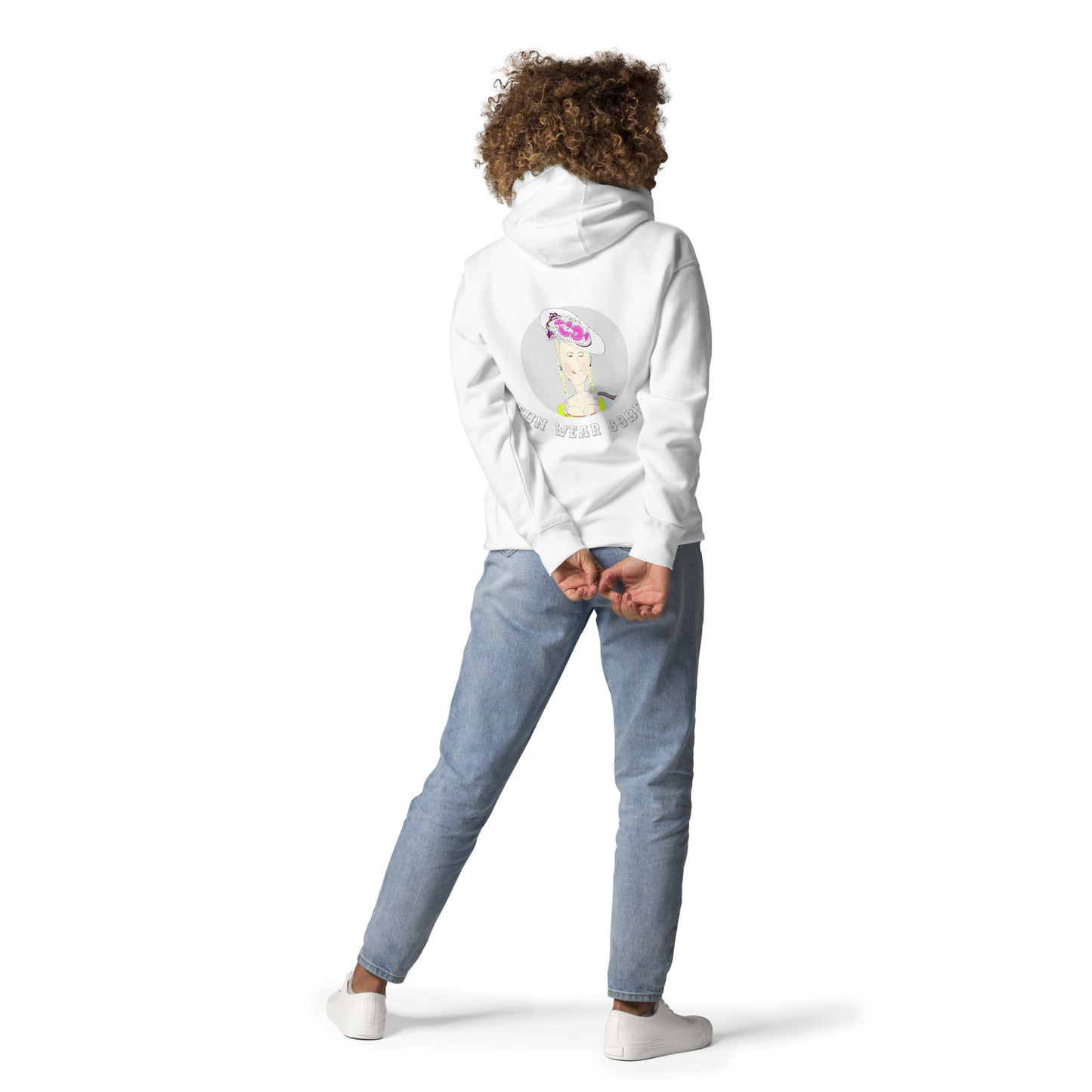 Trendy Vintage English Lady Hoodie – Stylish Retro Streetwear | FunWearCode
