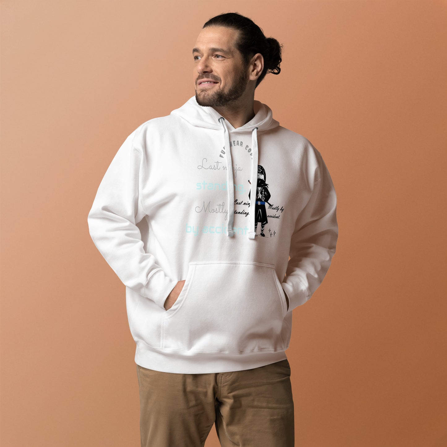 Sudadera con capucha premium: diseño gráfico ninja único y caprichoso | FunWearCode