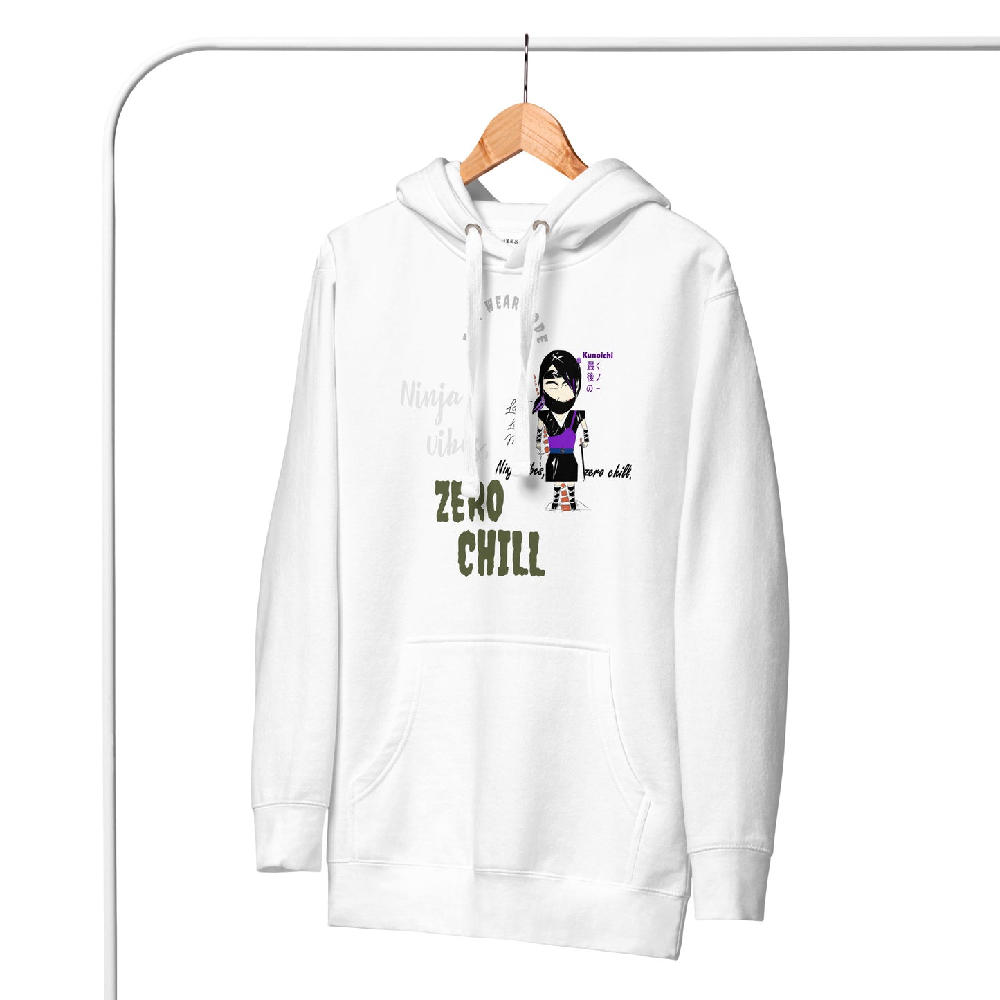 Soft & Warm Pullover Hoodie – Lady Ninja Graphic Design for Women | FunWearCode