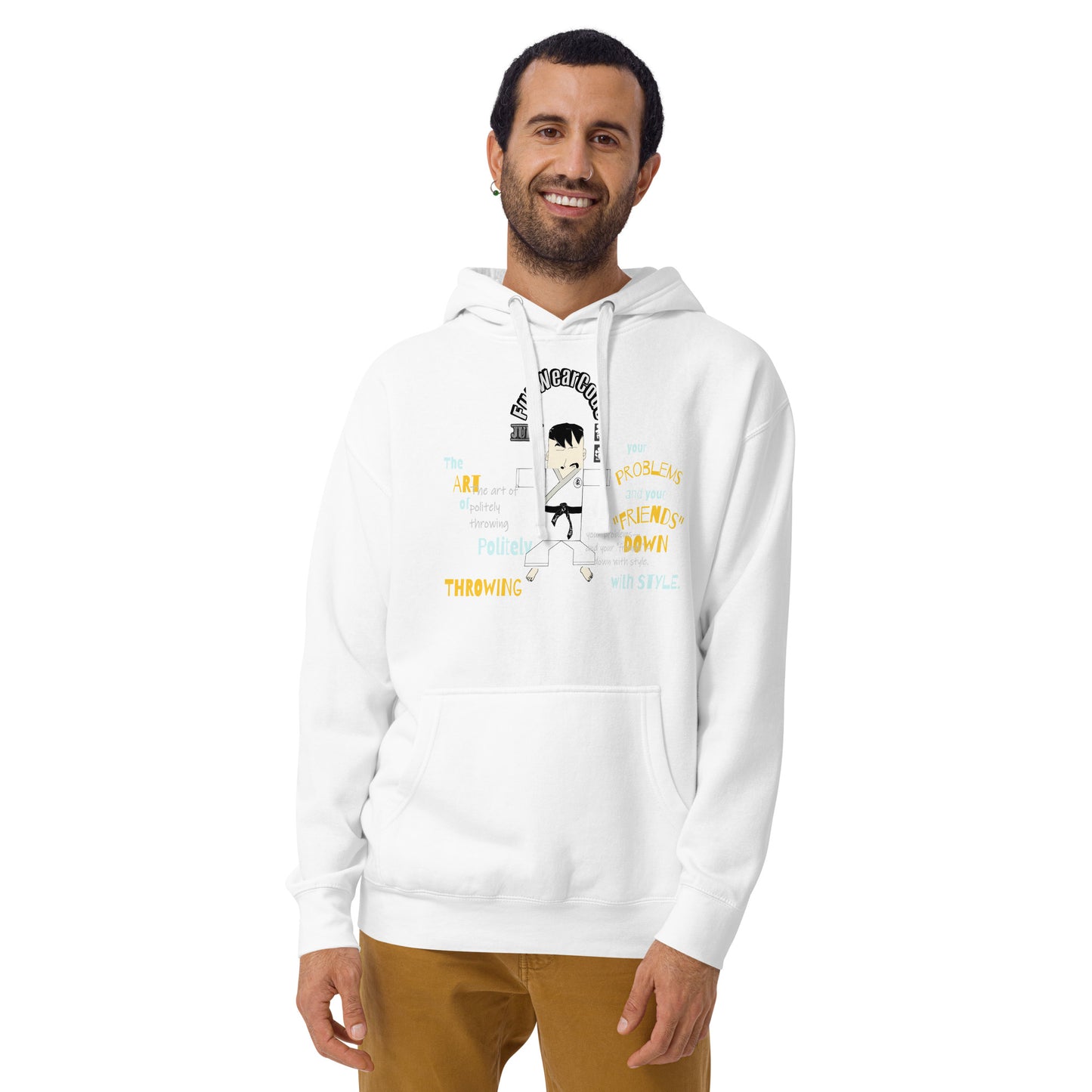 Judo Cartoon Graphic Hoodie – Fun Martial Arts | FunWearCode