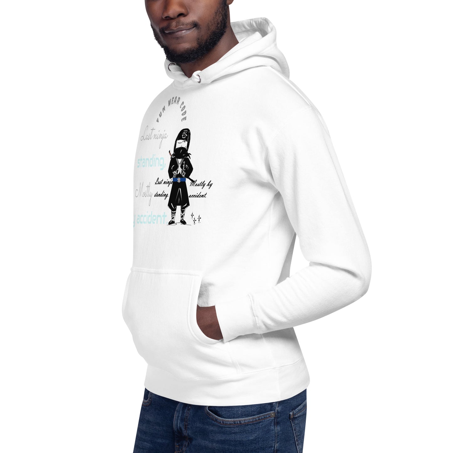 Sudadera con capucha premium: diseño gráfico ninja único y caprichoso | FunWearCode