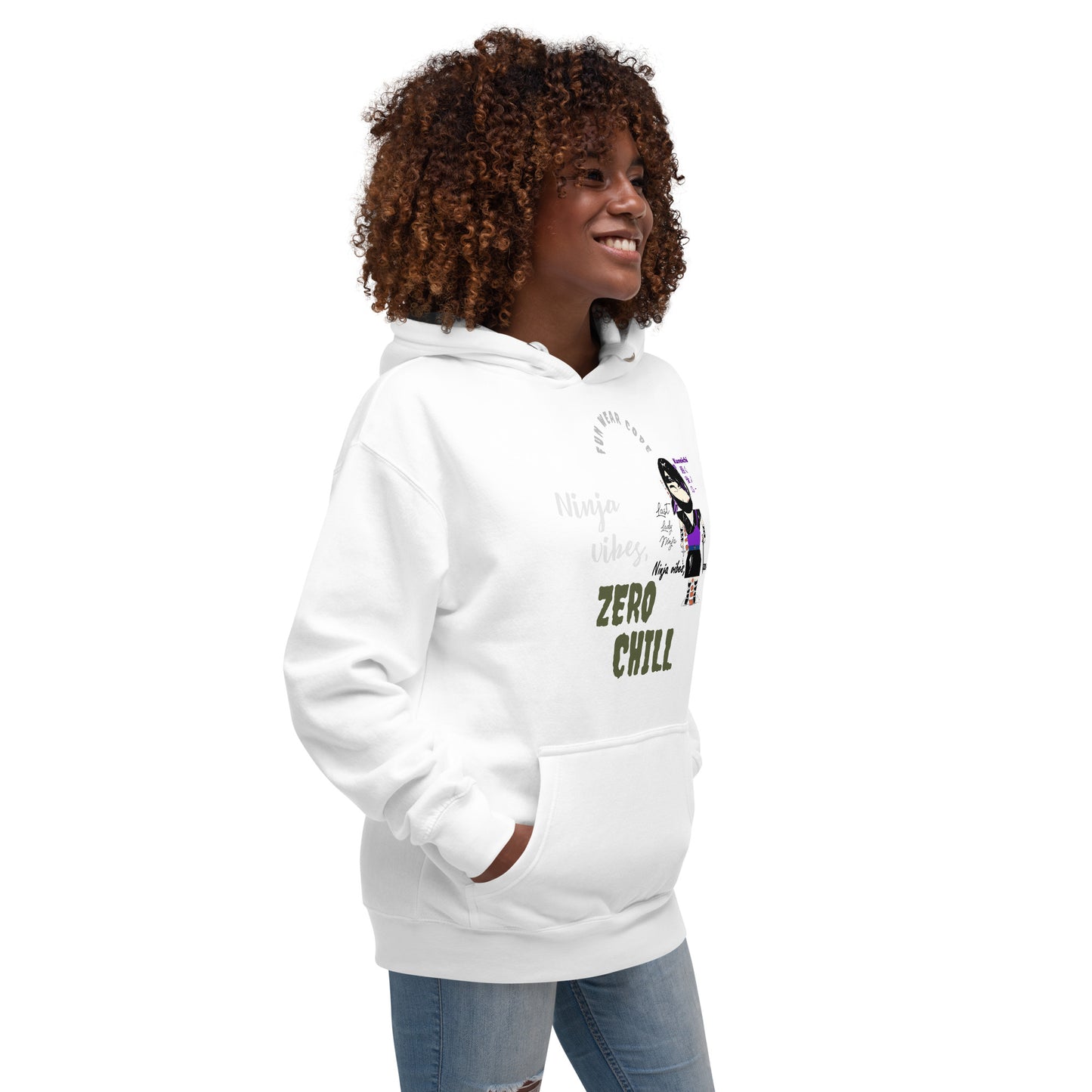 Soft & Warm Pullover Hoodie – Lady Ninja Graphic Design for Women | FunWearCode