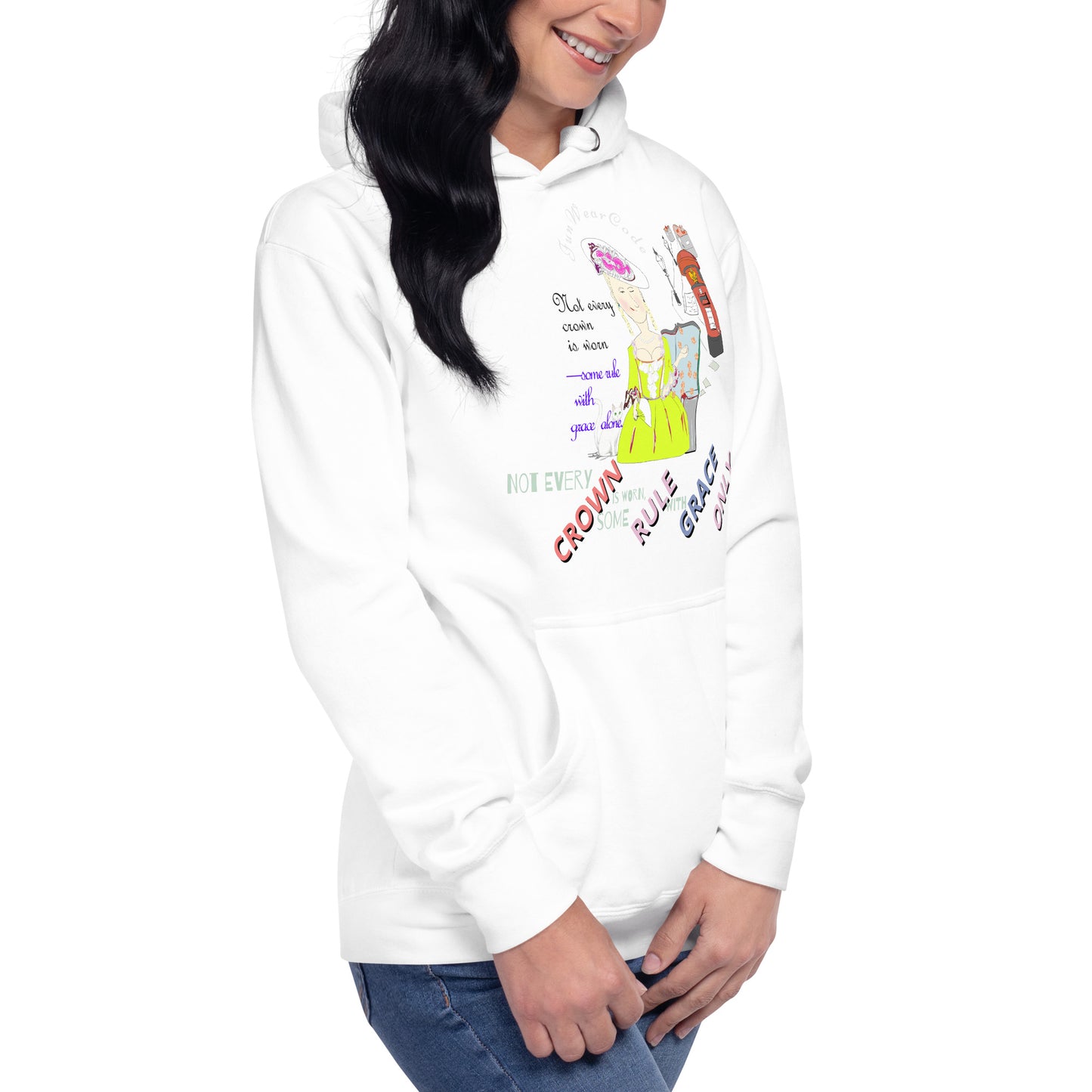 Trendy Vintage English Lady Hoodie – Stylish Retro Streetwear | FunWearCode