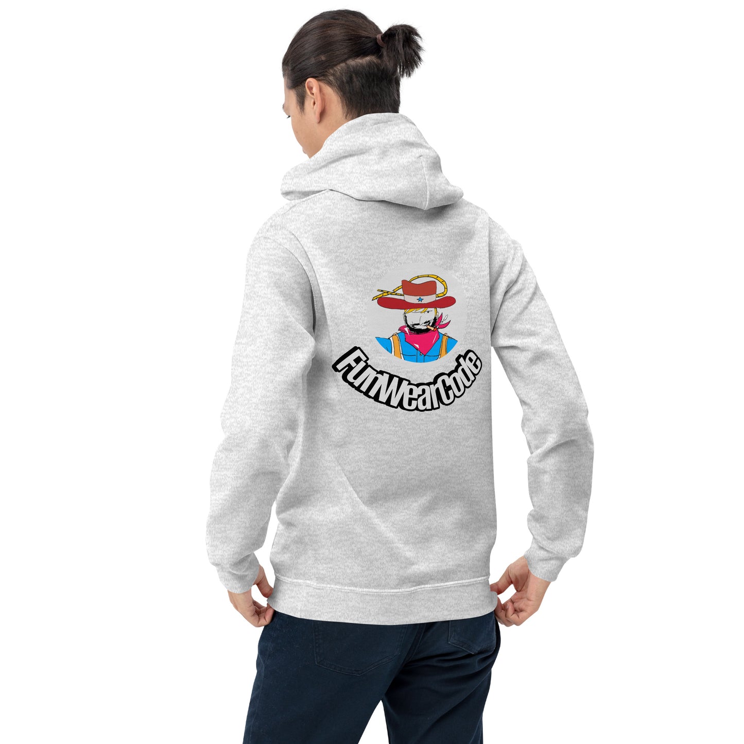 Sudadera con capucha unisex de vaquero con diseño vintage estilo western | FunWearCode