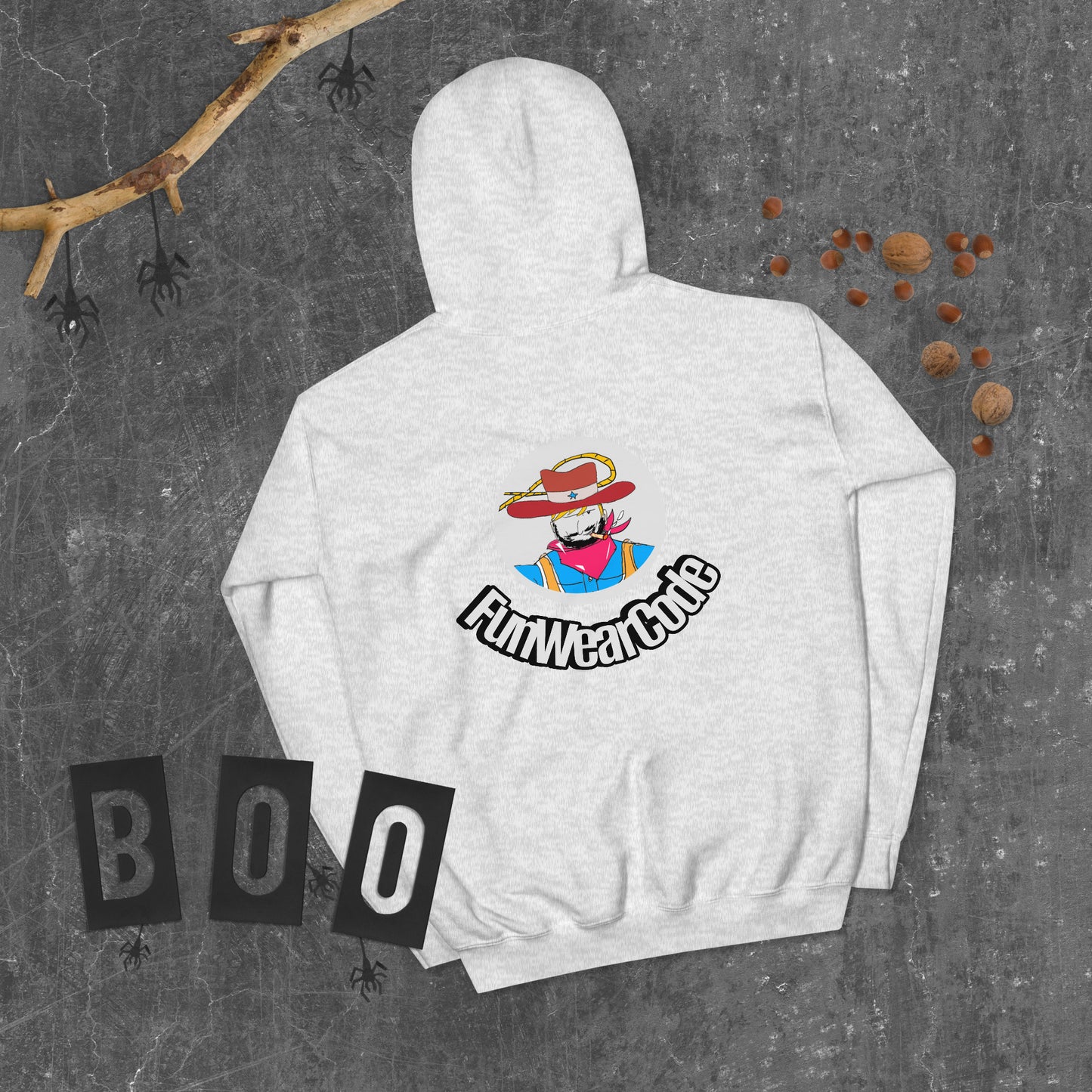 Sudadera con capucha unisex de vaquero con diseño vintage estilo western | FunWearCode