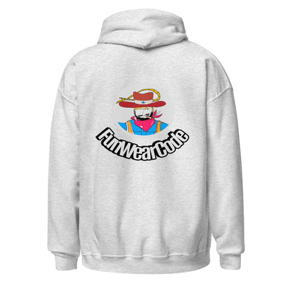 Sudadera con capucha unisex de vaquero con diseño vintage estilo western | FunWearCode