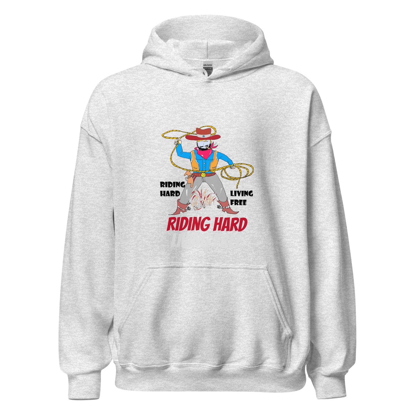 Sudadera con capucha unisex de vaquero con diseño vintage estilo western | FunWearCode