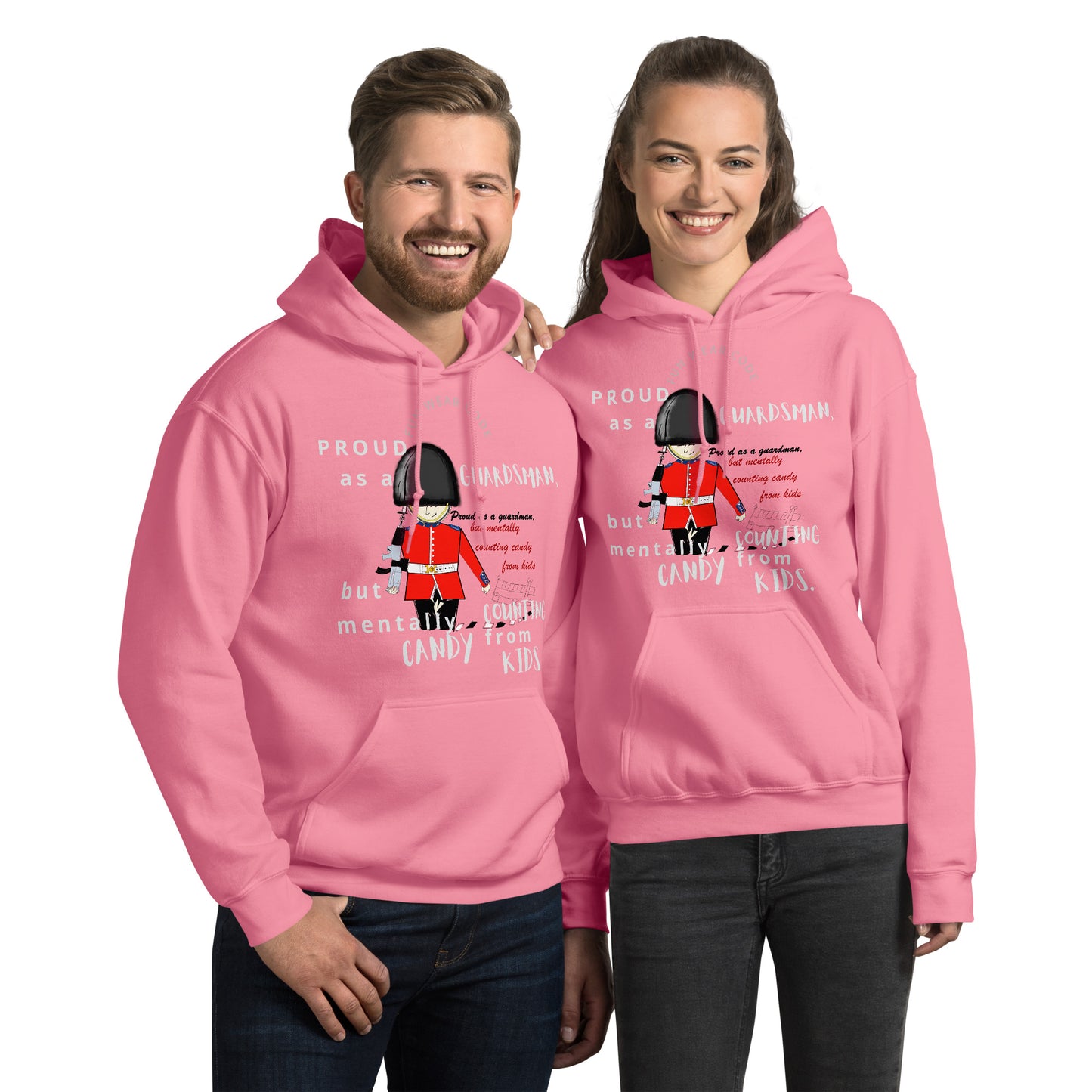 Sudadera unisex acogedora con diseño gráfico de la Guardia Real | FunWearCode