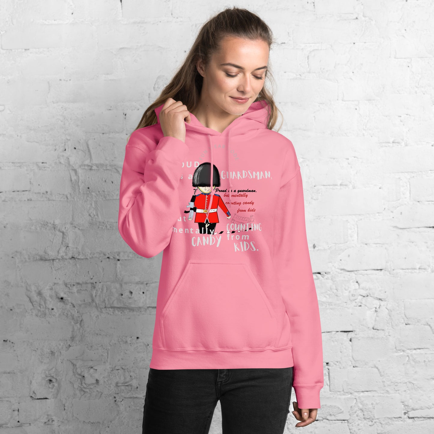 Sudadera unisex acogedora con diseño gráfico de la Guardia Real | FunWearCode