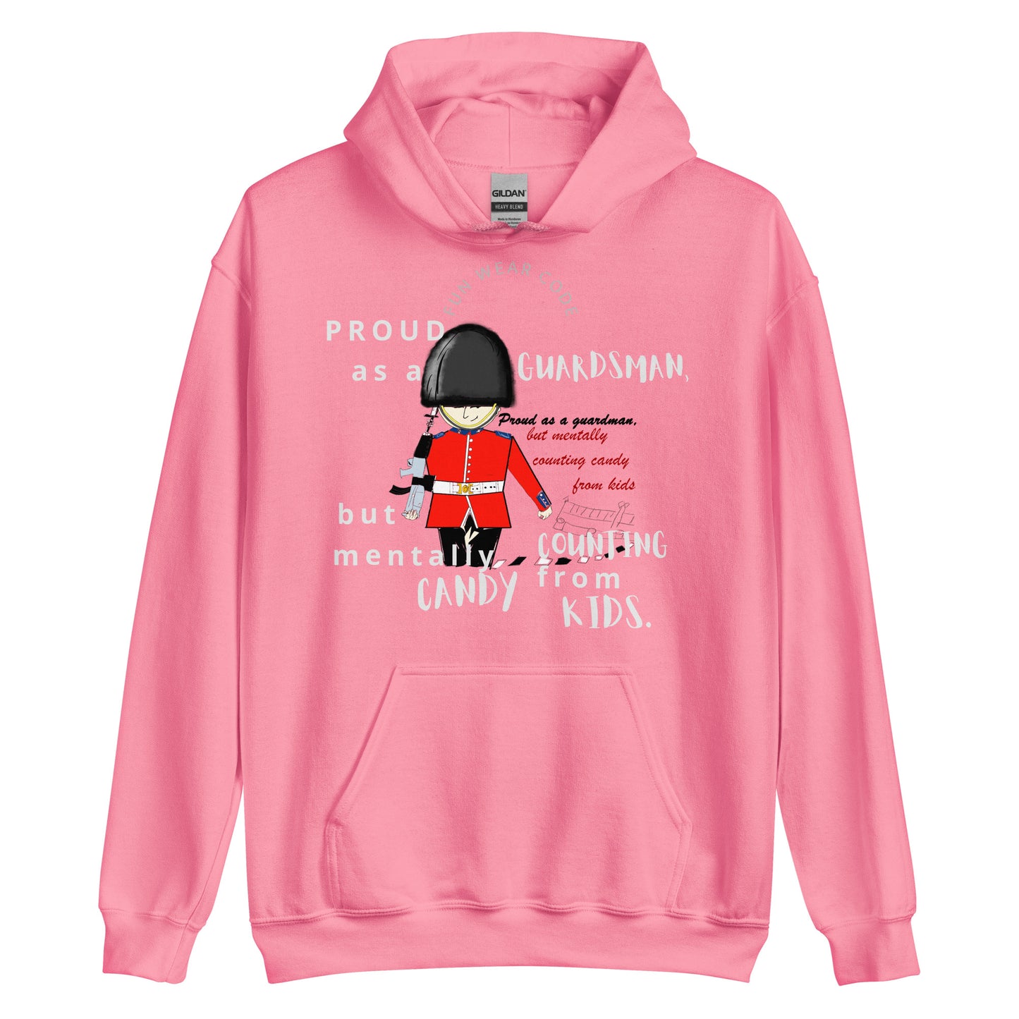 Sudadera unisex acogedora con diseño gráfico de la Guardia Real | FunWearCode