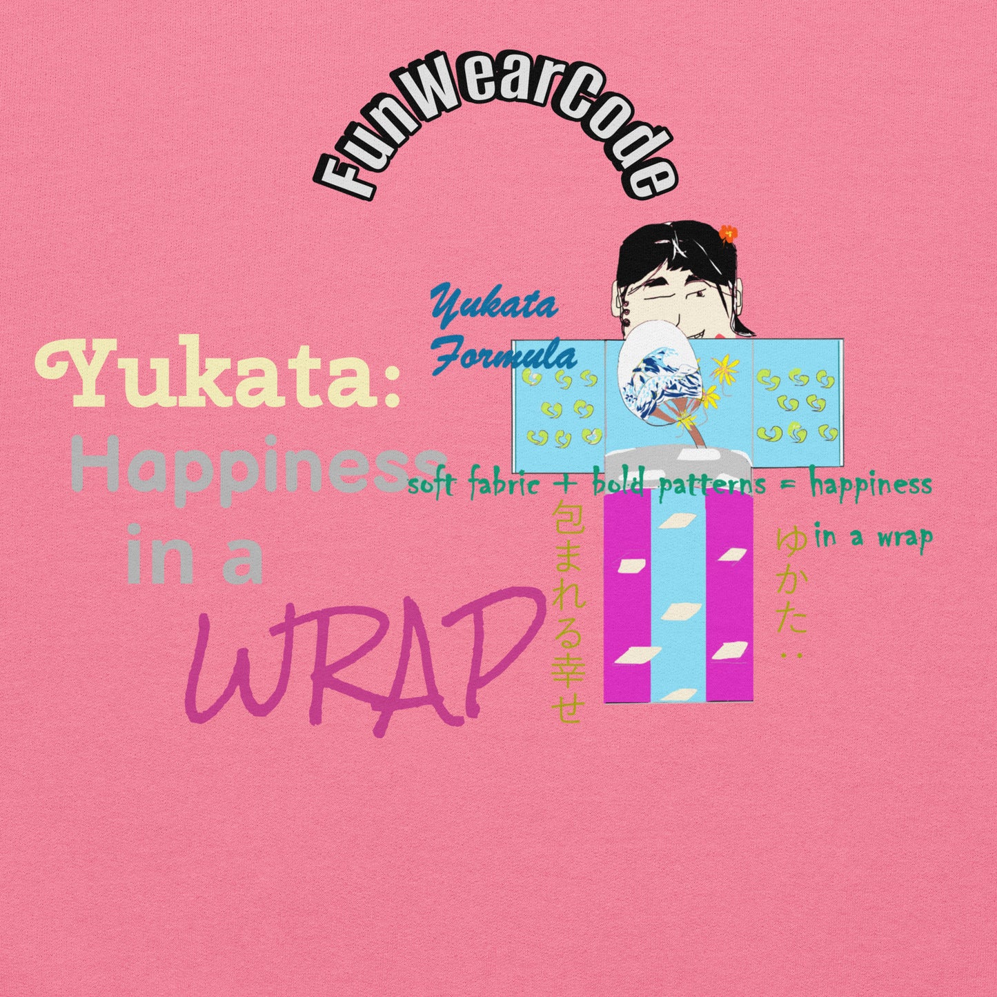 Sudadera con capucha yukata japonesa unisex: diseño icónico japonés divertido | FunWearCode