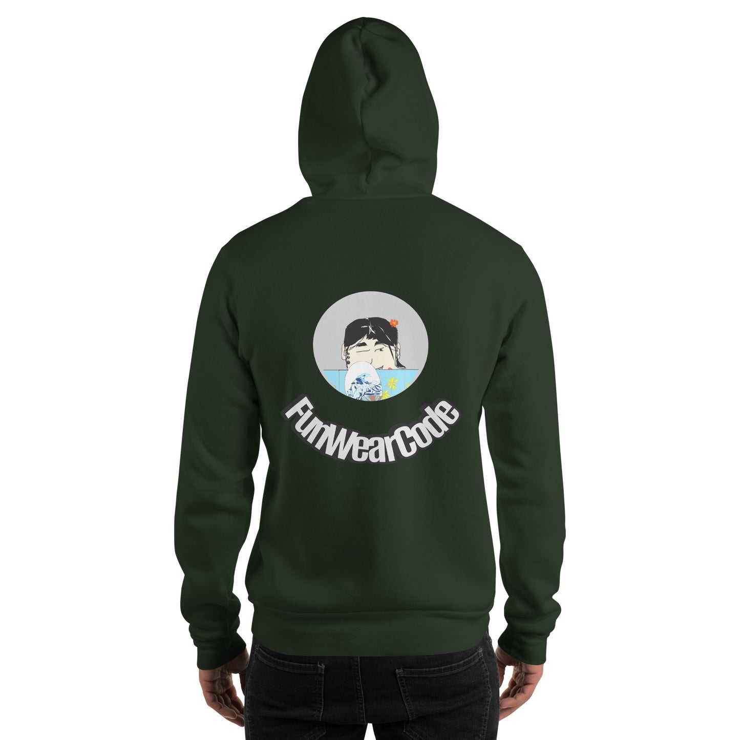 Sudadera con capucha yukata japonesa unisex: diseño icónico japonés divertido | FunWearCode