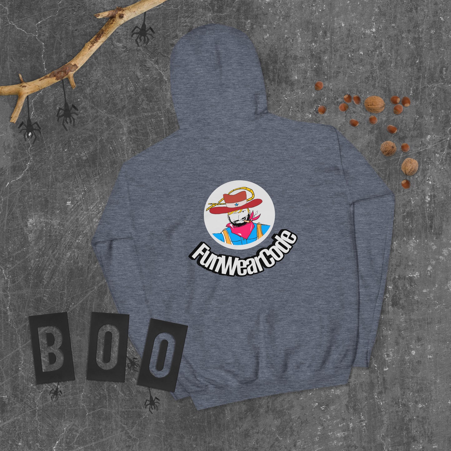 Sudadera con capucha unisex de vaquero con diseño vintage estilo western | FunWearCode