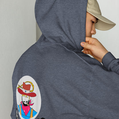 Sudadera con capucha unisex de vaquero con diseño vintage estilo western | FunWearCode