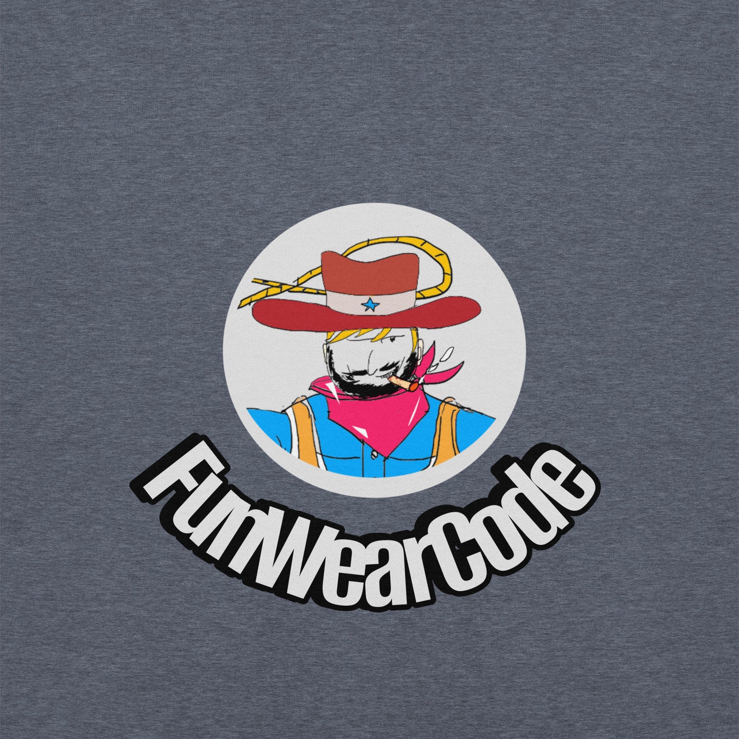 Sudadera con capucha unisex de vaquero con diseño vintage estilo western | FunWearCode