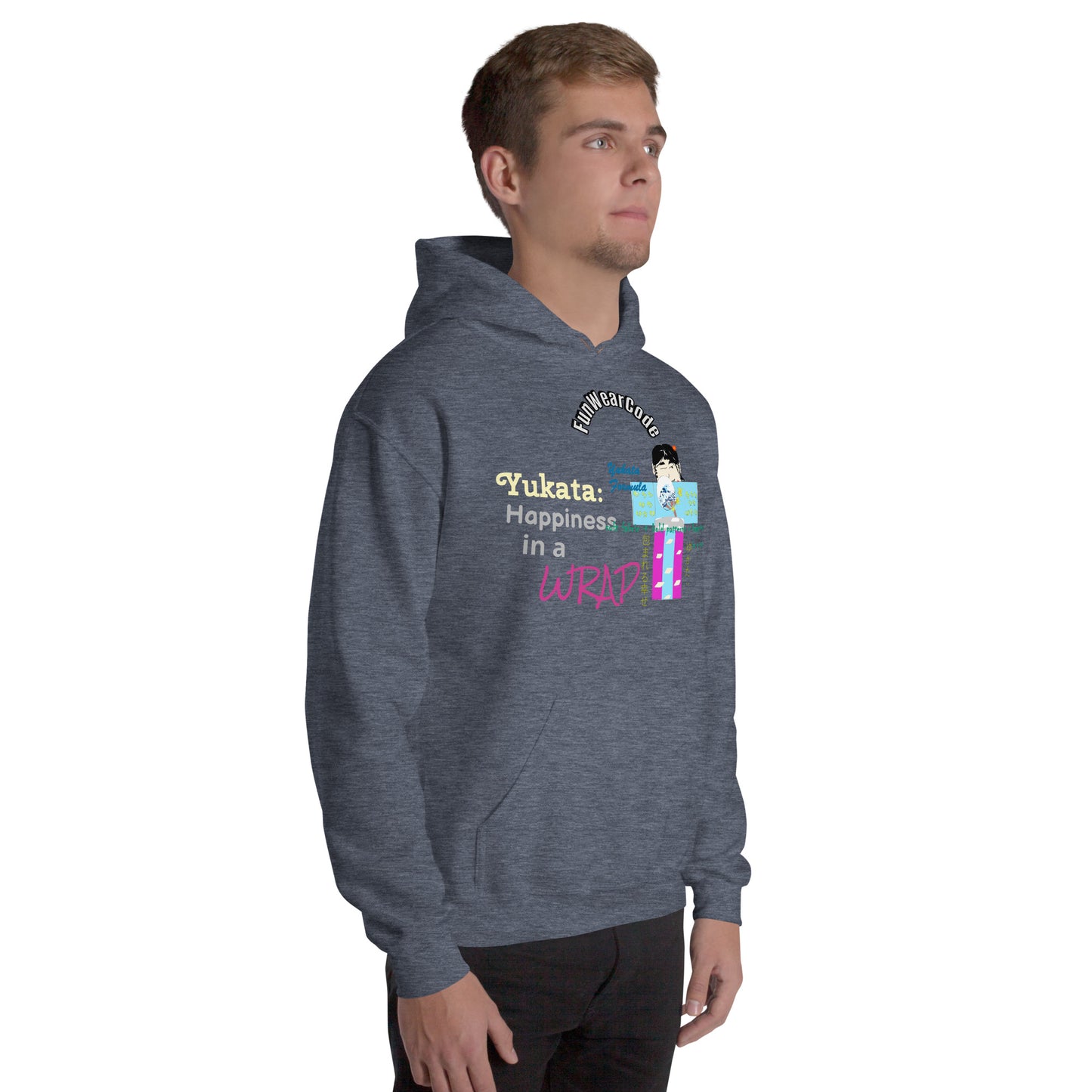 Sudadera con capucha yukata japonesa unisex: diseño icónico japonés divertido | FunWearCode