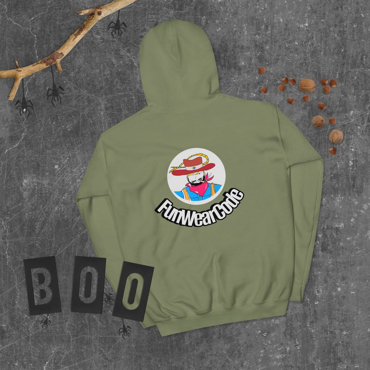 Sudadera con capucha unisex de vaquero con diseño vintage estilo western | FunWearCode