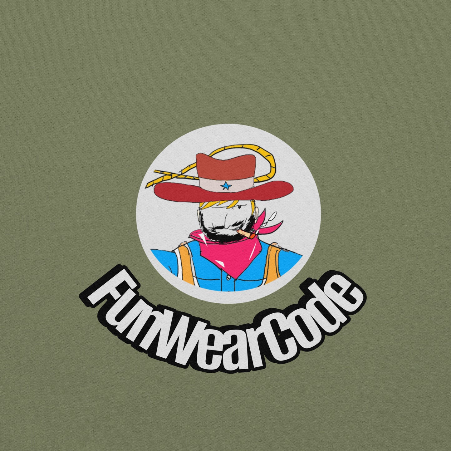 Sudadera con capucha unisex de vaquero con diseño vintage estilo western | FunWearCode