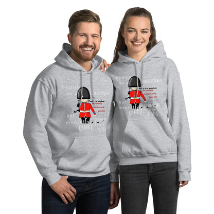 Sudadera unisex acogedora con diseño gráfico de la Guardia Real | FunWearCode
