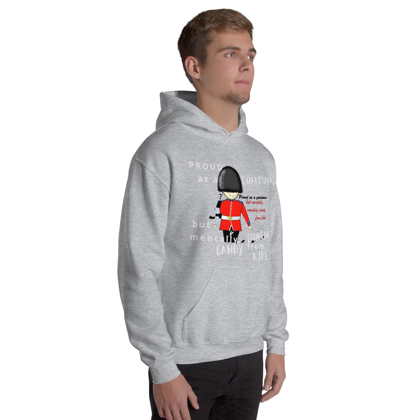 Sudadera unisex acogedora con diseño gráfico de la Guardia Real | FunWearCode