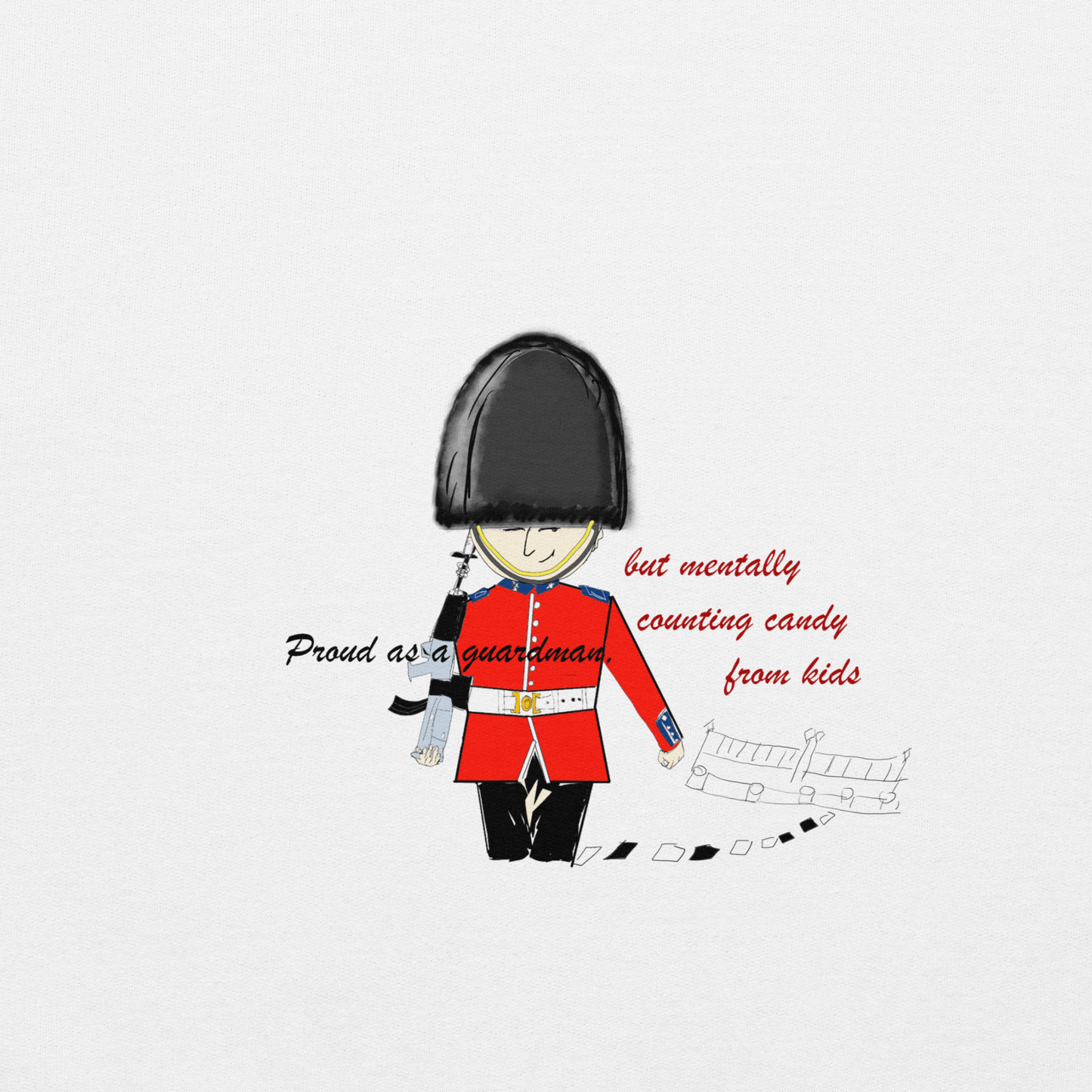 Sudadera unisex de mezcla gruesa y cómoda – Sudadera divertida de la Guardia Real | FunWearCode