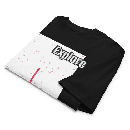 Unisex Organic Oversized High Neck T-Shirt — Human & Space 'Explore' Collection