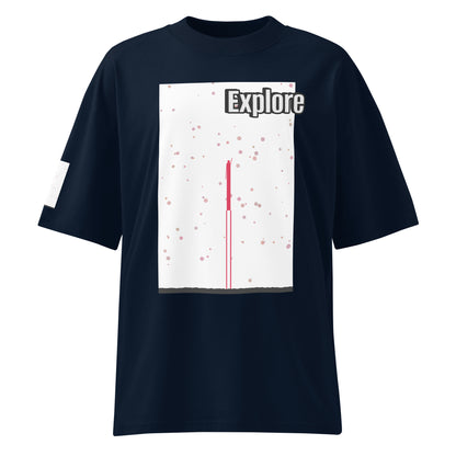 Unisex Organic Oversized High Neck T-Shirt — Human & Space 'Explore' Collection