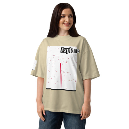 Unisex Organic Oversized High Neck T-Shirt — Human & Space 'Explore' Collection