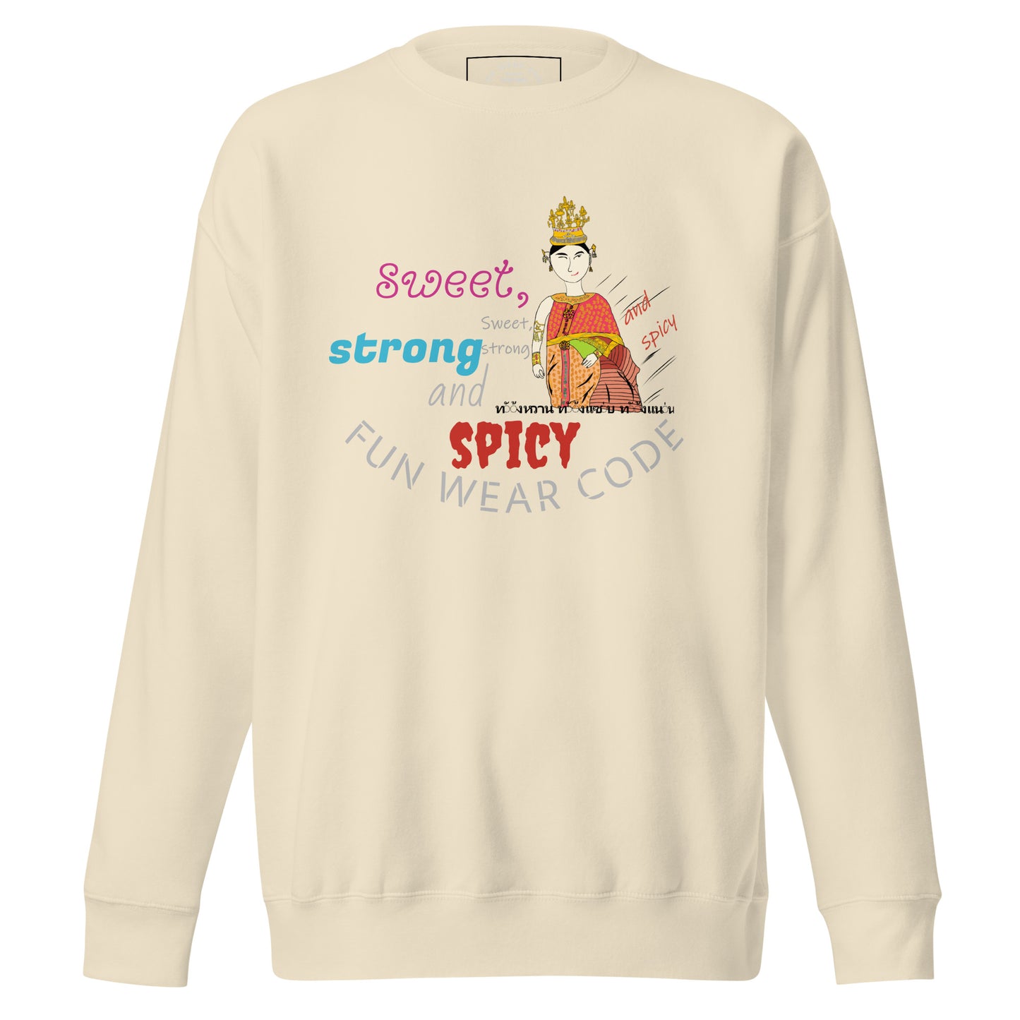 Camiseta premium de manga larga - Camiseta gráfica de mujer tailandesa divertida | FunWearCode