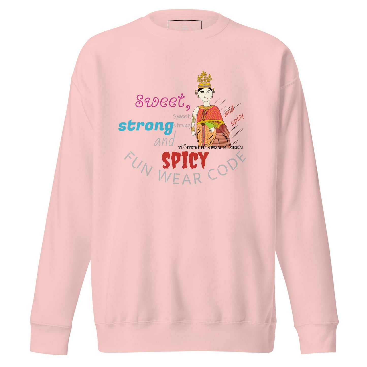 Camiseta premium de manga larga - Camiseta gráfica de mujer tailandesa divertida | FunWearCode