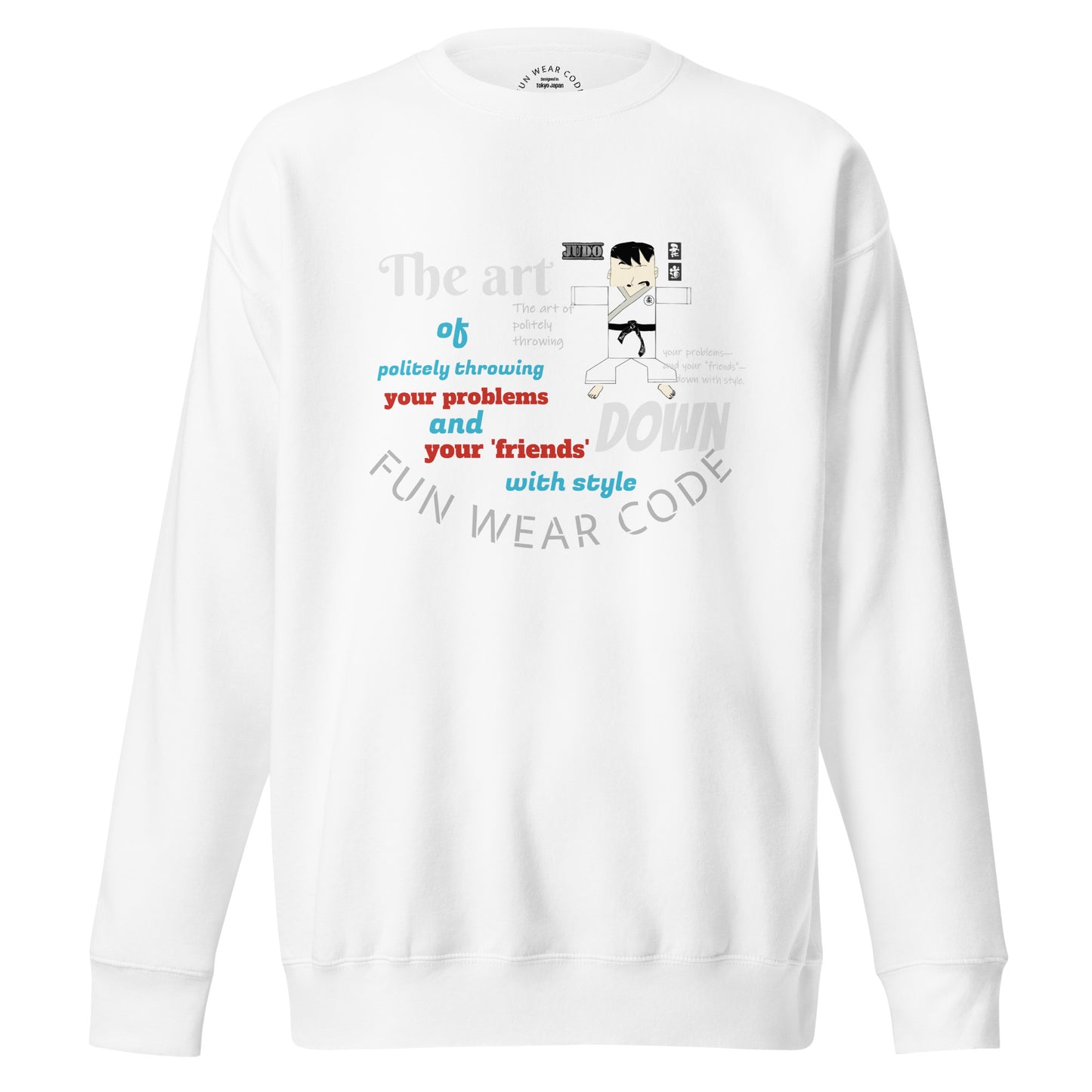 Judo Theme Long Sleeve Tee – Fun Martial Arts Shirt | FunWearCode