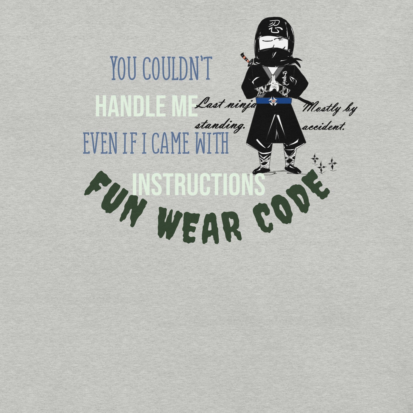 Camiseta Ninja Juguetona - Camiseta icónica de Artes Marciales Japonesas | FunWearCode