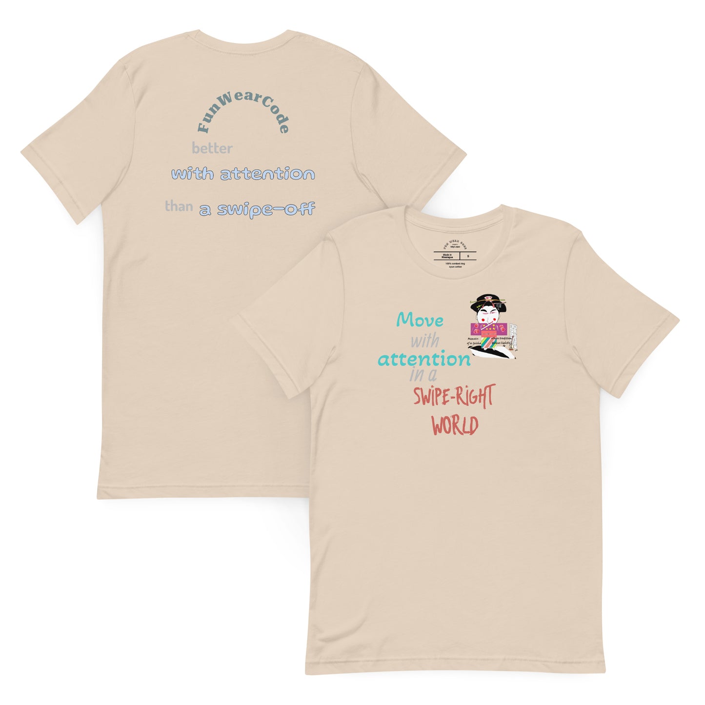 Camiseta unisex de geisha divertida - Camiseta icónica japonesa vintage | FunWearCode