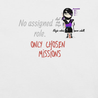 Lady Ninja Graphic T-Shirt – Feminine Martial Arts Theme Tee | FunWearCode