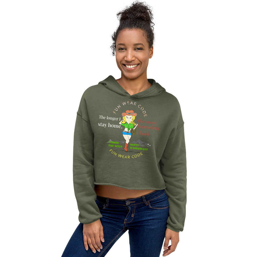 Trendy Cowgirl Crop Hoodie - Classic American Style for Fun-Loving Souls | FunWearCode